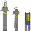 Tắc kê đạn inox từ M6 đến M20, đa dạng kích thước ren cho mọi tải trọng.