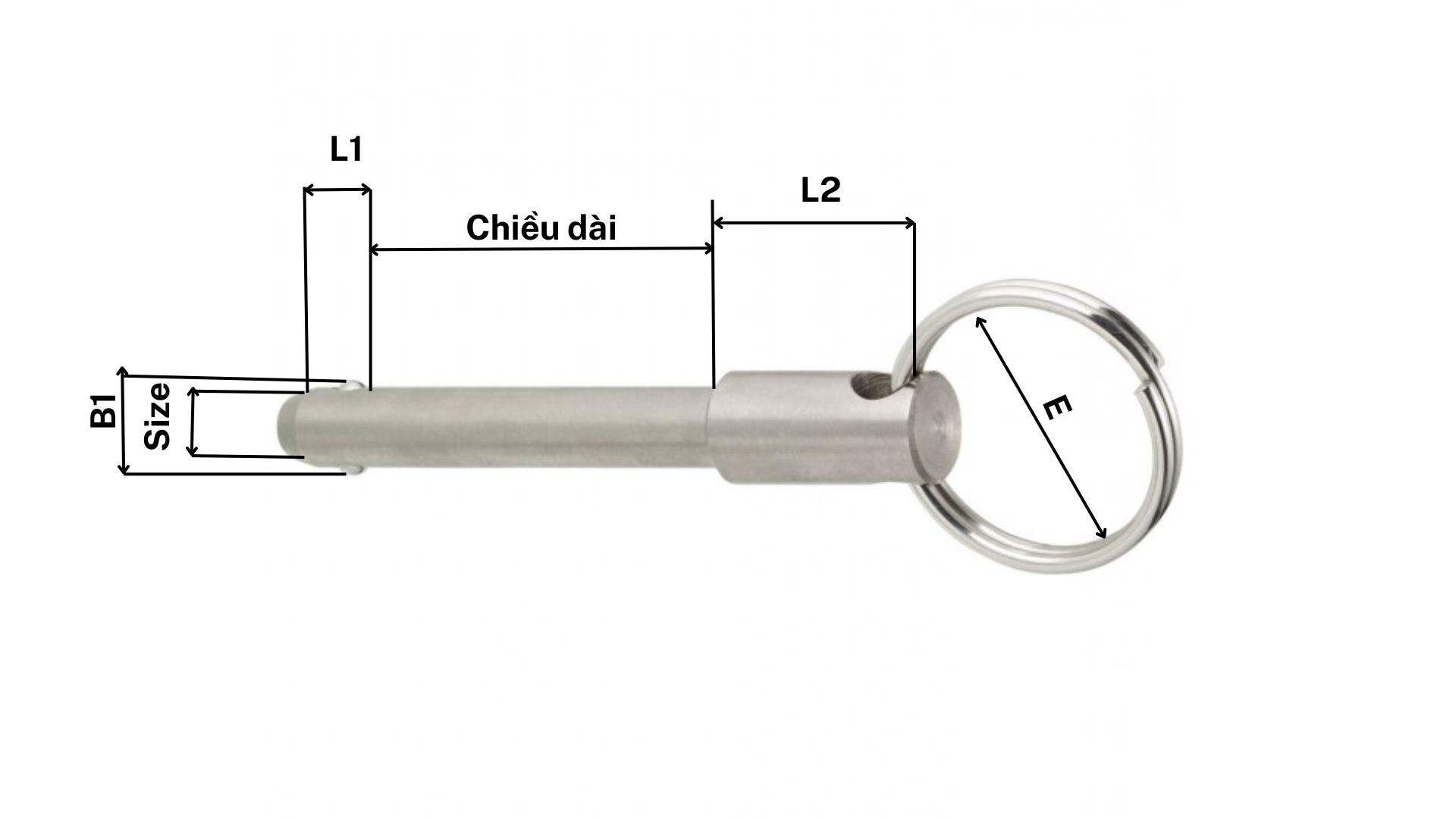 Giải thích các thông số kích thước của Ball Lock Pins