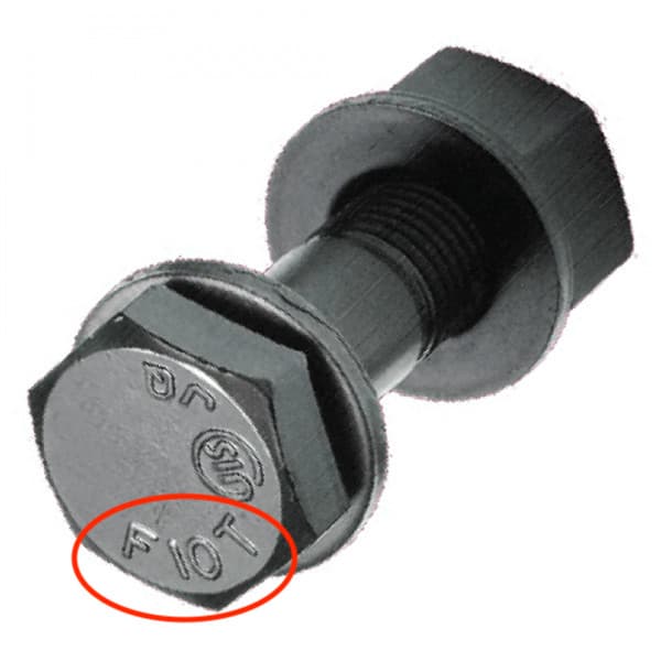 Bảng thông tin về ý nghĩa bulong F10T, bao gồm giải thích về ký hiệu F10T