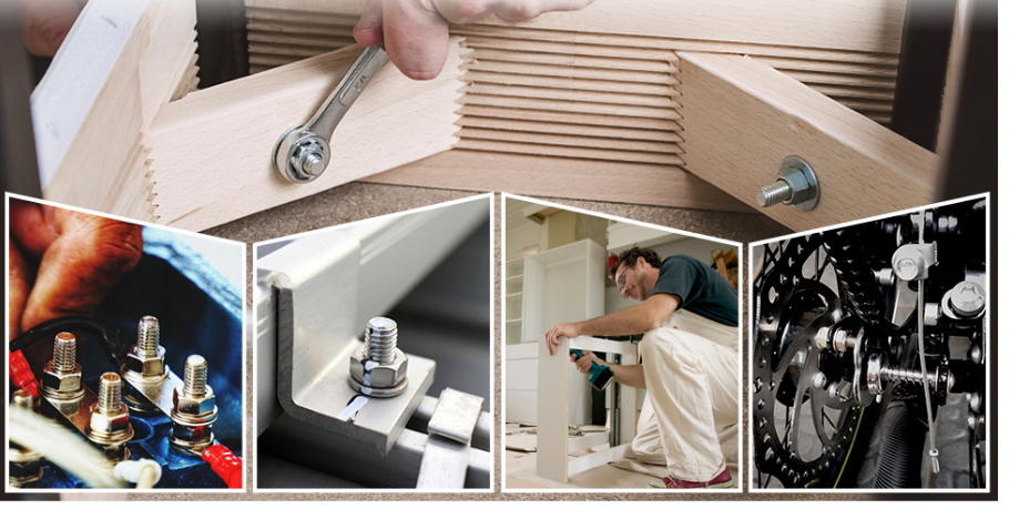 Một số ứng dụng của tán-đai ốc Inox trong xây dựng, cơ khí, công nghiệp thực phẩm, điện tử…