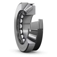 Vòng bi tang trống (bạc đạn cà na / Spherical Roller Bearing) với hai dãy con lăn hình tang trống đặc trưng, sẵn sàng chịu tải nặng và lệch tâm.