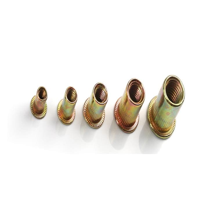 Phân loại tán rút thép mạ kẽm theo chiều dài từ 11mm (M4) đến 21mm (M10) cho tấm mỏng 0.3-3.5mm.