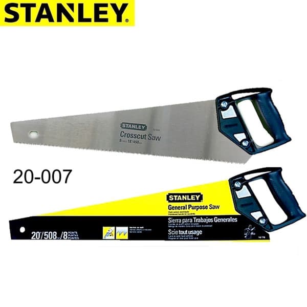  Cưa tay Stanley 20-081 với lưỡi thép carbon bền bỉ và tay cầm cao su chống trơn trượt.