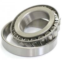 Hình ảnh vòng bi côn (Tapered Roller Bearing) một dãy, thể hiện rõ con lăn hình côn và vòng trong (côn), vòng ngoài (chén).