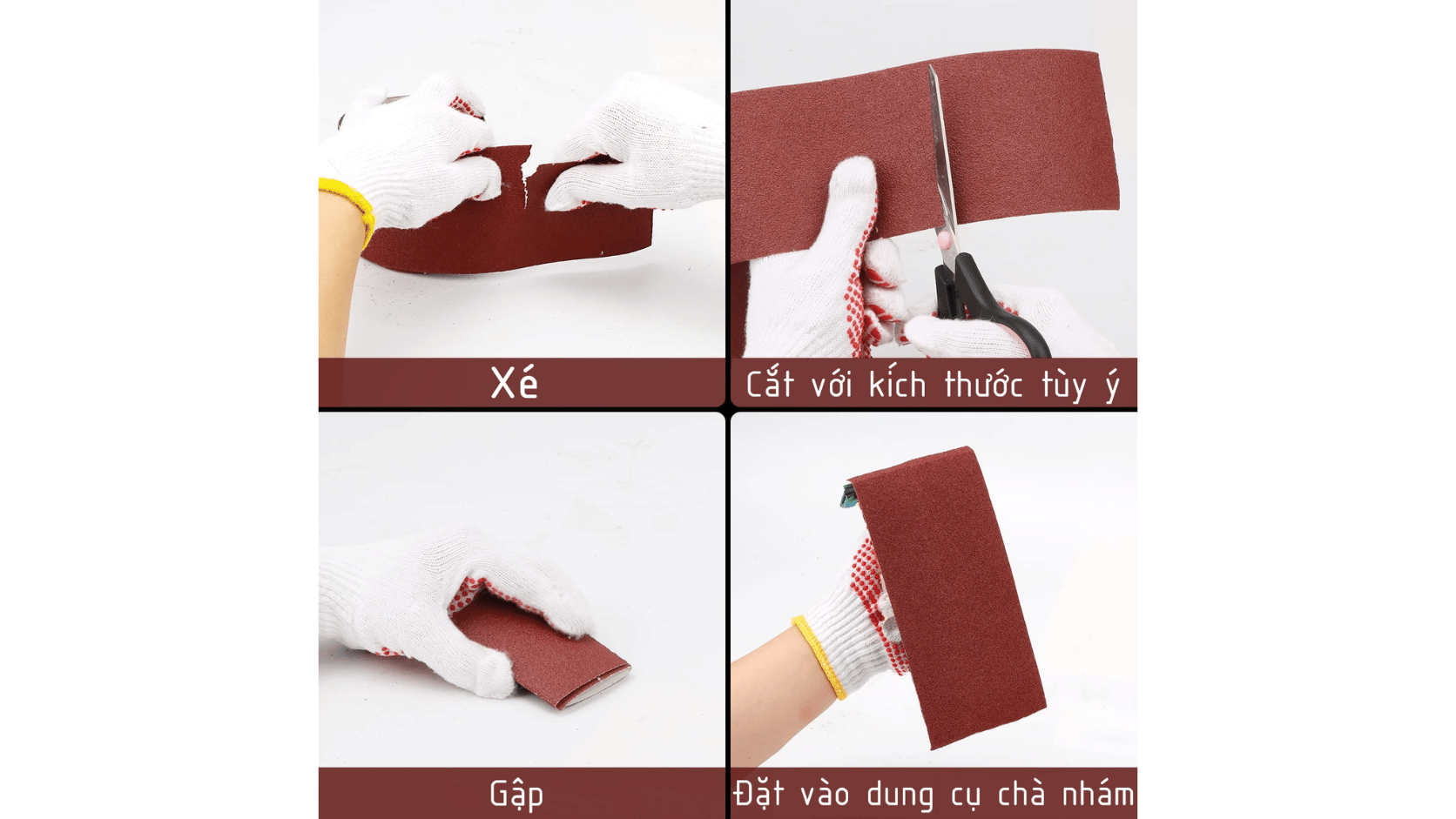 Hướng dẫn sử dụng & lắp đặt Giấy Nhám Cuộn